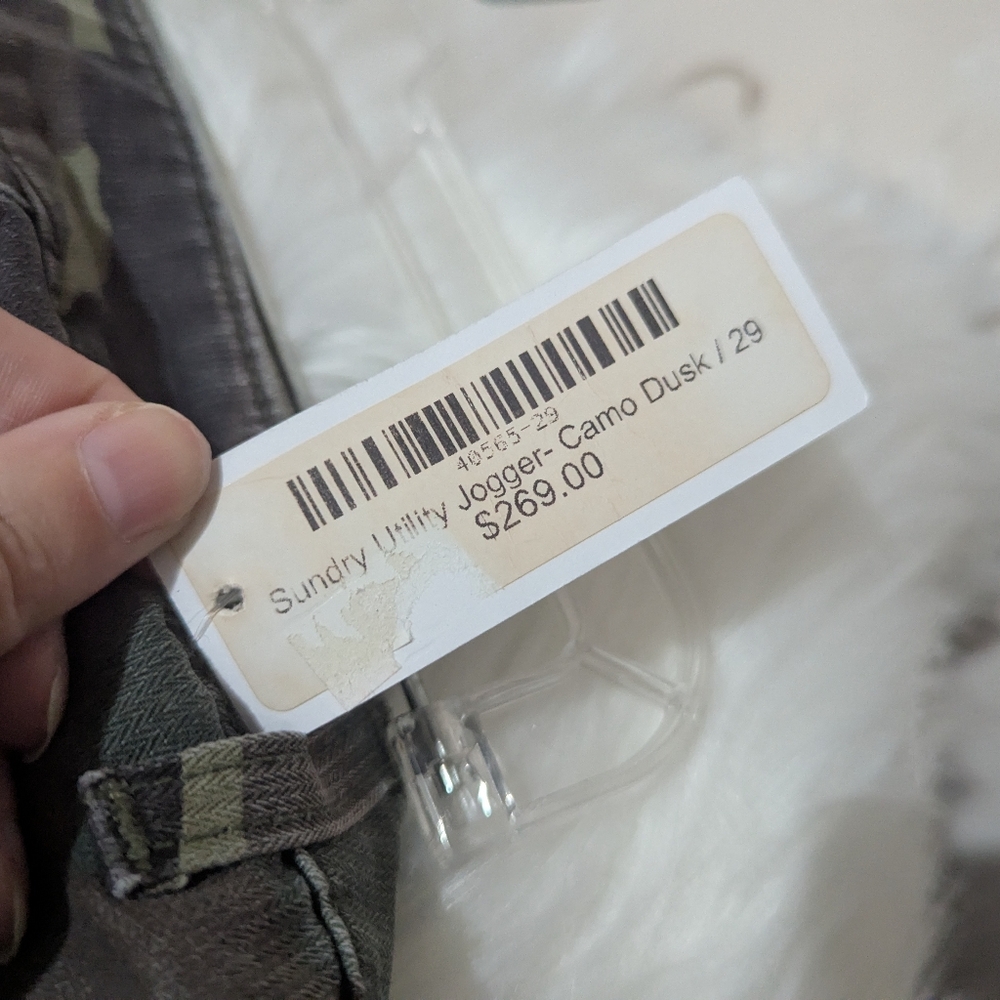Sundry Camo Pants Utility Joggers Camouflage Dusk Size 29 New With Tags! - Picture 11 of 16